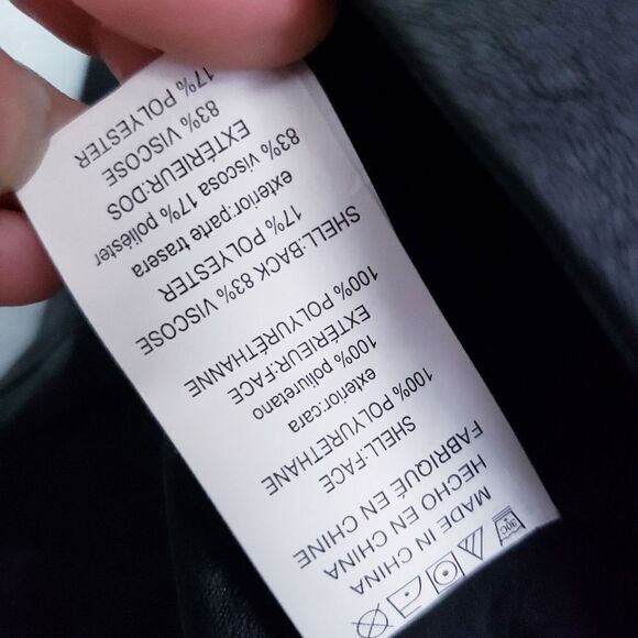 Michael Kors Black Faux Leather Gold Studded Jacket - Picture 8 of 8